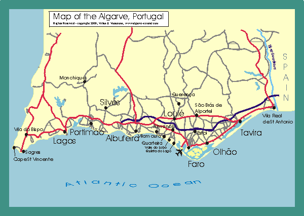 Map Algarve 